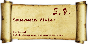 Sauerwein Vivien névjegykártya